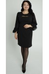Теплое деловое платье, комплект 2025 большого размера LB273102 черное