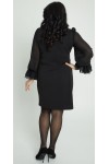 Теплое деловое платье, комплект 2025 большого размера LB273102 черное