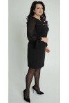 Теплое деловое платье, комплект 2025 большого размера LB273102 черное