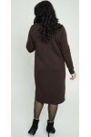 Тепла ділова сукня 2025 великого розміру LB273201 шоколад