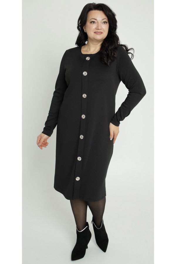 Тепла ділова сукня 2025 великого розміру LB273202 чорний