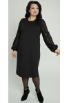 Тепла ділова сукня 2025 великого розміру LB273302 чорне