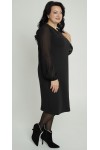 Тепла ділова сукня 2025 великого розміру LB273302 чорне