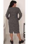 Купити чудову теплу сукню сезону осінь-зима великого розміру LB235702  