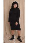 Купити чудове вязане плаття сезону осінь-зима великого розміру LB235402 чорна