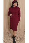 Купить отличное вязаное платье сезона осень-зима большого размера LB235401