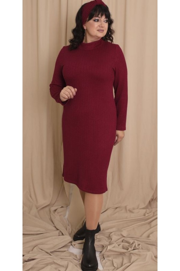 Купити чудове вязане плаття сезону осінь-зима великого розміру LB235401