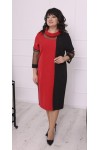 Купити чудову ділове плаття сезону осінь-зима 2022 великого розміру  LB229903 чорно-червоний