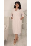 Купити чудову нарядну сукню сезону осінь-зима великого розміру  LB230801 рожевий 