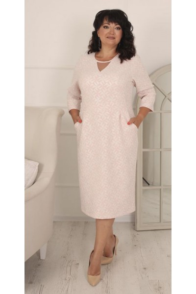 Шикарне плаття великого розміру  LB230801 рожевий 