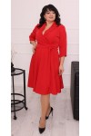 Шикарное нарядное красное платье 2022 большого размера LB226003 с поясом