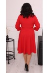 Шикарное нарядное красное платье 2022 большого размера LB226003 с поясом