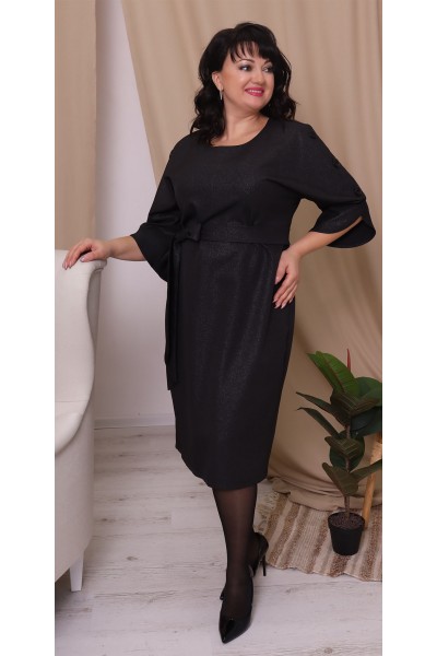 Ділова стильна  сукня 2022 великого розміру LB222401 чорний