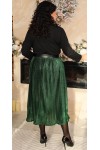 Шикарное нарядное платье на запах большого размера LB249301 зеленое