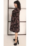 Купити  нарядну зимову  сукню  великого розміру LB236302 мокко