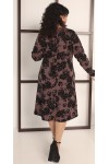 Купити  нарядну зимову  сукню  великого розміру LB236302 мокко
