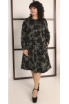 Купити  нарядну зимову  сукню  великого розміру  LB236301 зелений 
