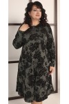 Купить нарядное зимнее платье большого размера LB236302 мокко