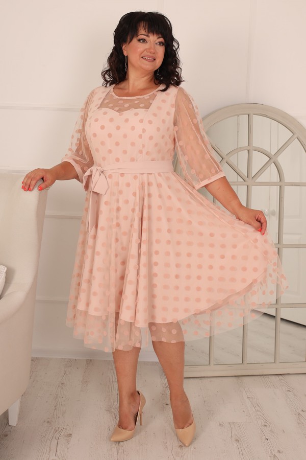 Купить великолепное нарядное платье 2022 большого размера LB230202 розовое