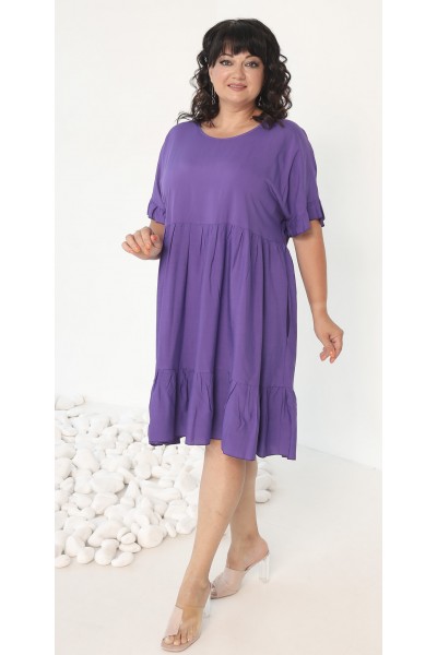 Летнее платье 2022 большого размера LB233904 фиолетовый цвет