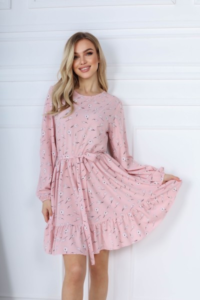 Трендова весняна сукня  AL85703 пудра