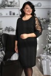 Новогоднее платье большого размера LB226801 черного цвета