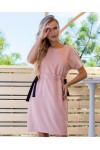 Платье весеннее 2021 AL85902 розовое