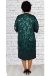 Плаття нарядне  з кардиганом великого розміру LB188804 зелений