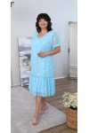 Легке літнє плаття великого розміру LB219503 блакитне
