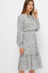 Платье Агафия д/р GL60699 цвет серый-цветочки