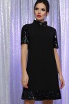 Платье Бетти к/р GL64186 цвет черный-хамелеон