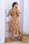 Платье Пейдж-Б к/р GL 70481 цвет карамель-цветы лепестки