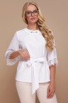 Біла блузка з кружевом Карла-Б GL691902