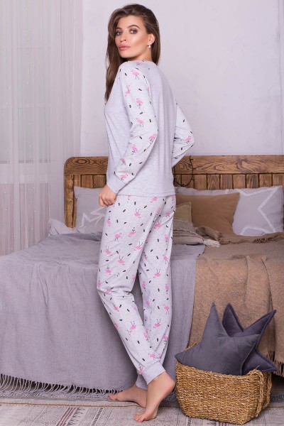 Пижама Амаль GL66067 цвет серый-фламинго