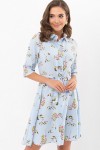 Плаття Асфарі к/р GL68908 колір блакитний-квіти-ягоди