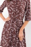 Плаття Асфарі к/р GL68906 колір шоколад-сирен.квітка