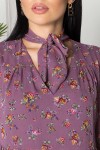 Платье Мара д/р GL77715 цвет лиловый-букет Роз