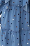 Платье Лесса д/р GL66528 цвет джинс-горох цветной
