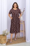 Платье Ирма-Б к/р GL69590 цвет шоколад-сирен.цветок