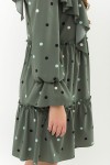 Платье Лесса д/р GL66530 цвет хаки-горох цветной