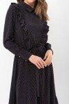 Платье Дарсия д/р GL68828 цвет черный-белый м. горох