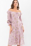 Платье Пала д/р GL68981 цвет лиловый-цветы-ягоды