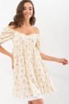 Платье Эсмина к/р GL68917 цвет молоко-полевые цветы
