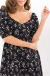 Платье Эсмина к/р GL68915 цвет черный-полевые цветы