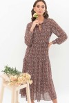 Платье Мариэтта д/р GL67477 цвет коричневый-ландыши