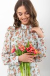 Плаття Мануела д/р GL68337 колір м'ята-персик троянди