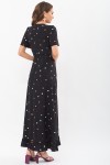 Плаття Румия к/р GL69079 колір чорний-горох кольоровий