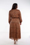 Шикарное платье 2024 из шифона большого размера LB49701 леопард