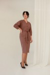 Ділова сукня  Агнеса великого розміру 2022 VN48404 кава