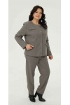 Костюм 2027 большого размера шерсть камила 2818
